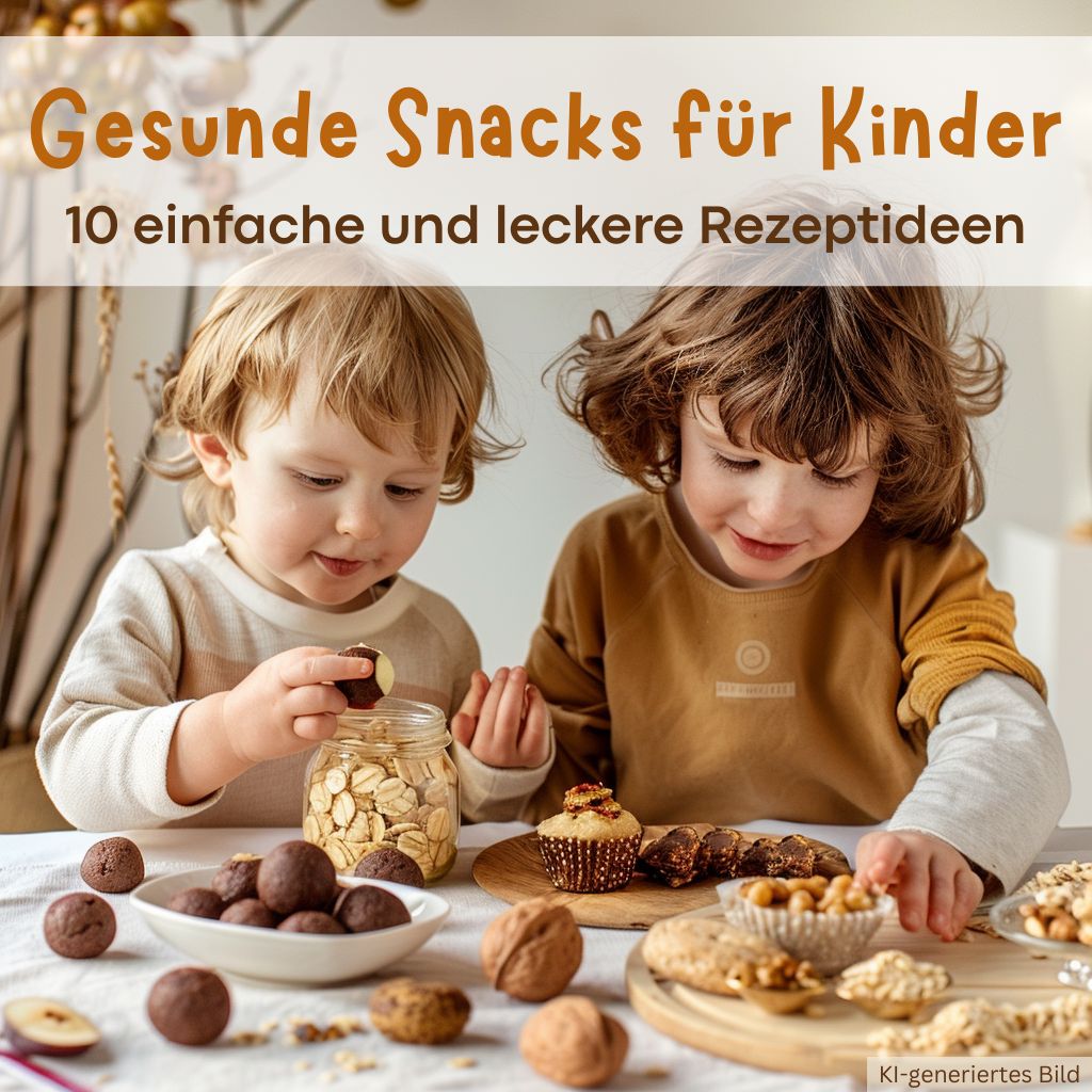 Kinder essen gesunde und zuckerfreie Snacks