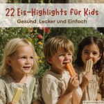 22 gesunde Eisrezepte für Kinder – ohne Zucker, einfach & lecker Kinder essen zuckerfreies Eis im Garten