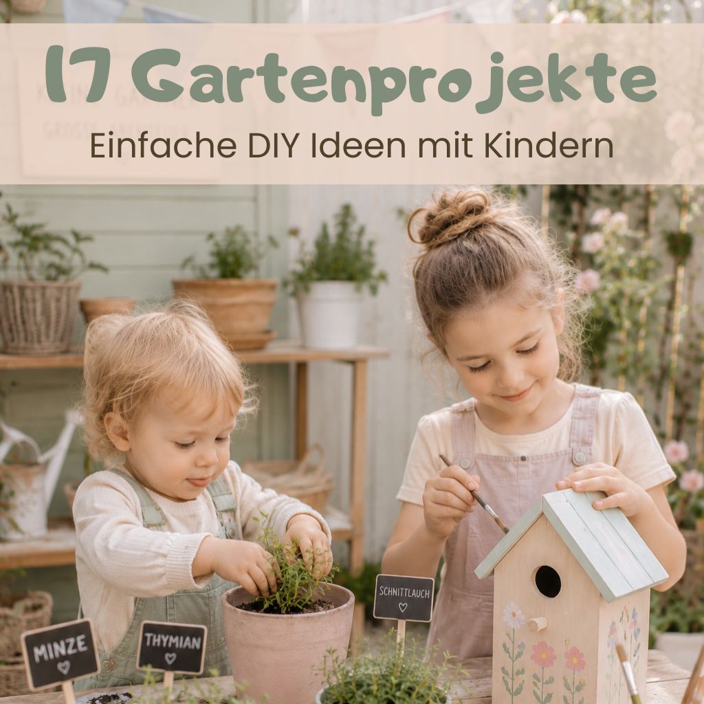 Kinder draußen beim Gärtner